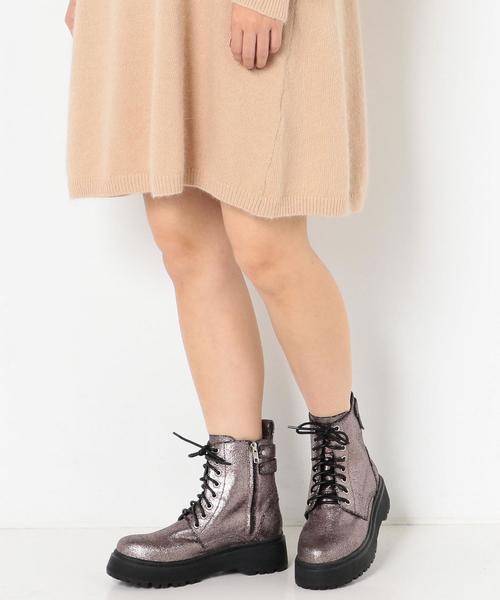 Another Edition（アナザーエディション）の「レースアップ厚底ブーツ（ブーツ・レディース・シルバー/ブラック・22.5cm/23.5cm/24.5cm）」の8枚目の写真