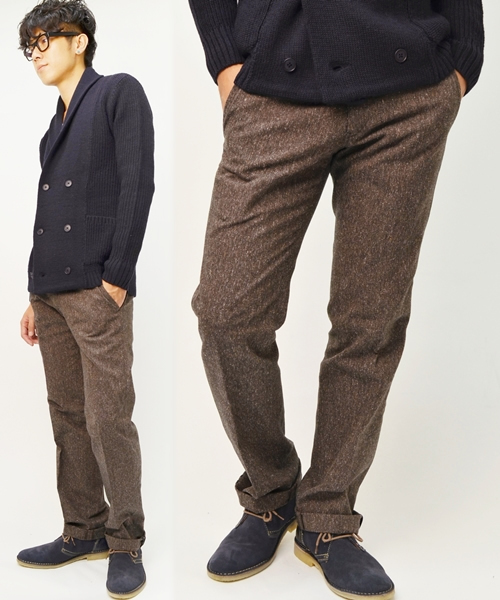 SHIPS JET BLUE（シップスジェットブルー）の「JB: ジャズネップ テーパードスリムパンツ（スラックス・メンズ・ダークグレー/ブラウン/ネイビー・SMALL/MEDIUM/LARGE/X-LARGE）」の3枚目の写真