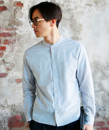 THE CASUAL | 30S高密度ブロード長袖バンドカラーシャツ(シャツ/ブラウス)