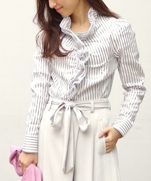 NARACAMICIE（ナラカミーチェ）の「スーパーストレッチストライプ長袖