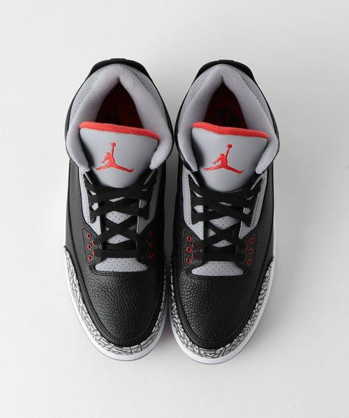 NIKE（ナイキ）の「NIKE AIRJORDAN 3 RETRO OG BLACK CEMENT（スニーカー・メンズ・ブラック・27cm/26cm/25.5cm/26.5cm/25cm/28cm/28.5cm/27.5cm/30cm/29cm）」の3枚目の写真
