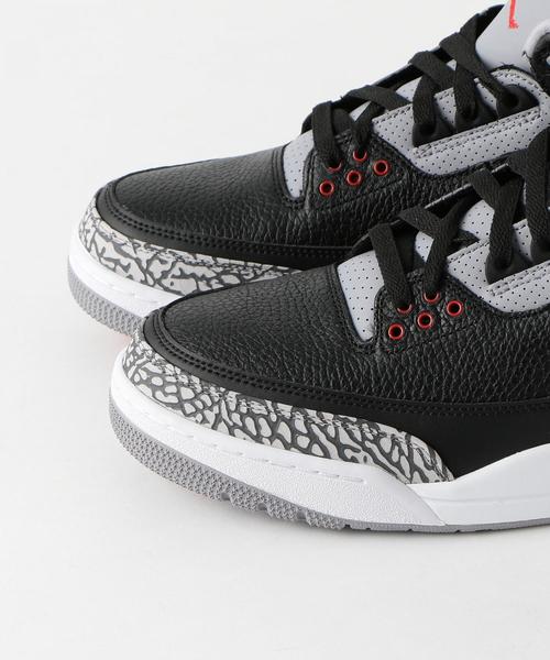 NIKE（ナイキ）の「NIKE AIRJORDAN 3 RETRO OG BLACK CEMENT（スニーカー・メンズ・ブラック・27cm/26cm/25.5cm/26.5cm/25cm/28cm/28.5cm/27.5cm/30cm/29cm）」の6枚目の写真