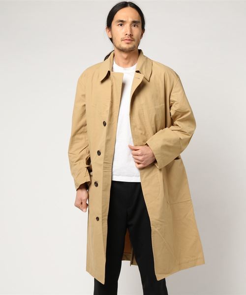 koe（コエ）の「合繊ビッグシルエットコート（その他アウター・メンズ・ネイビー/ベージュ・L/M）」の2枚目の写真