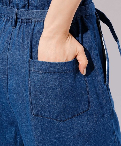 CIAOPANIC(チャオパニック)の「デニムタックワイドパンツ(デニムパンツ・レディース・ブルー/ダークブルー・FREE)」の8枚目の写真