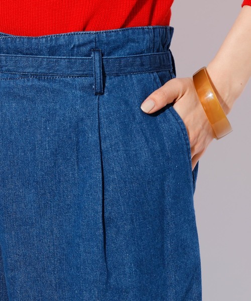CIAOPANIC(チャオパニック)の「デニムタックワイドパンツ(デニムパンツ・レディース・ブルー/ダークブルー・FREE)」の10枚目の写真