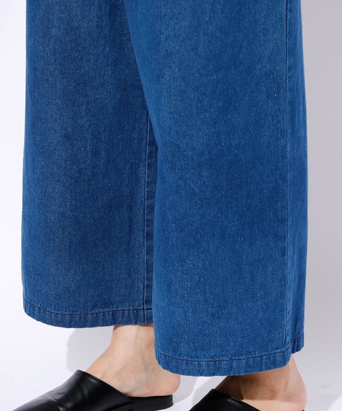 CIAOPANIC(チャオパニック)の「デニムタックワイドパンツ(デニムパンツ・レディース・ブルー/ダークブルー・FREE)」の11枚目の写真