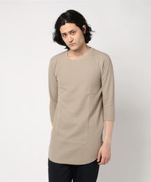 ワッフルロング丈7分袖Tシャツ