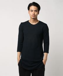 ワッフルロング丈7分袖Tシャツ