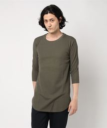 ワッフルロング丈7分袖Tシャツ