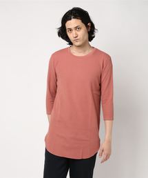 ワッフルロング丈7分袖Tシャツ