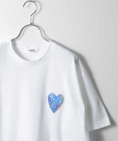 MORGAN HOMME(モルガンオム)の「NISHIMURA HEART T 2018(Tシャツ/カットソー)」|ブルー