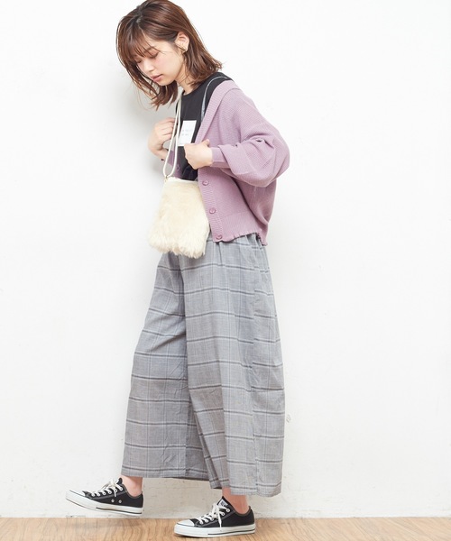 natural couture（ナチュラルクチュール）の「AWギャザー×後ろレースアップサロペ（ワンピース・レディース・ブラック/ベージュ/ドット/チェック/レンガ・FREE）」の20枚目の写真