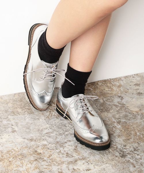 Mathilda マチルダ の Mathilda エナメルウイングチップシューズ Ml7026 ドレスシューズ Wear