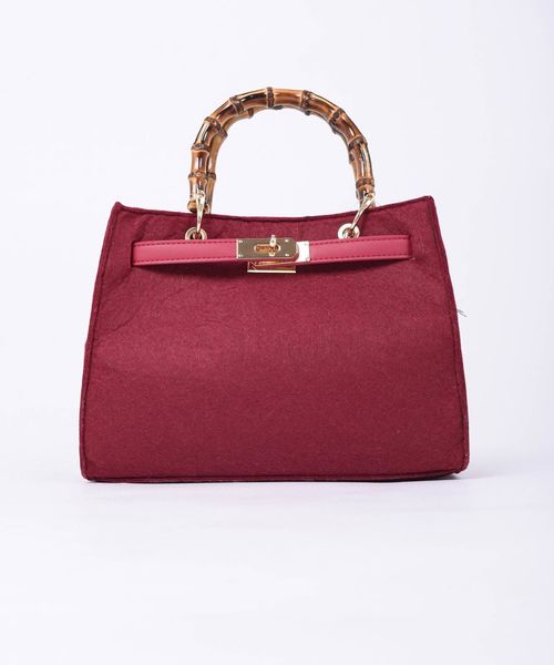 Khaju（カージュ）の「【WEB限定】Khaju:バンブーストラップトート◇（ハンドバッグ・レディース・ブラック/ブラウン/ベージュ/ワイン・ONE SIZE）」の21枚目の写真