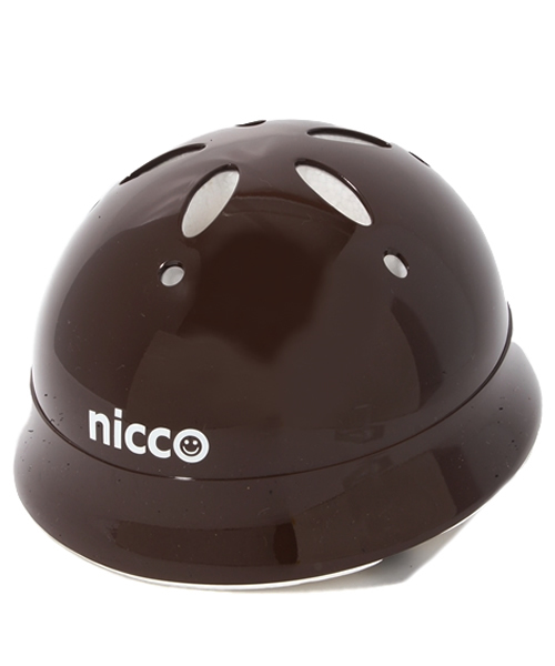 こども ビームス（コドモビームス）の「nicco × こども ビームス / 別注 ベビー ヘルメット（スポーツグッズ・キッズ・ブラウン/ピンク/レッド系その他/イエロー/グリーン系その他/インディゴブルー・46-50cm/47-52cm）」の2枚目の写真