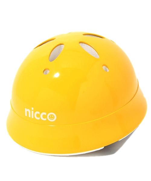 こども ビームス（コドモビームス）の「nicco × こども ビームス / 別注 ベビー ヘルメット（スポーツグッズ・キッズ・ブラウン/ピンク/レッド系その他/イエロー/グリーン系その他/インディゴブルー・46-50cm/47-52cm）」の4枚目の写真