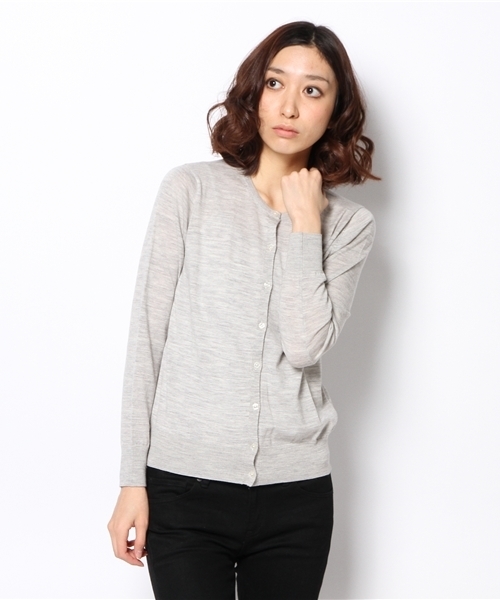 BEAMS LIGHTS Women's(ビームスライツ ウィメンズ)の「□BEAMS LIGHTS / ウォッシャブルウール カーディガン(カーディガン/ボレロ・レディース・オフホワイト/ライトグレー/サックスブルー・ONE SIZE)」の15枚目の写真