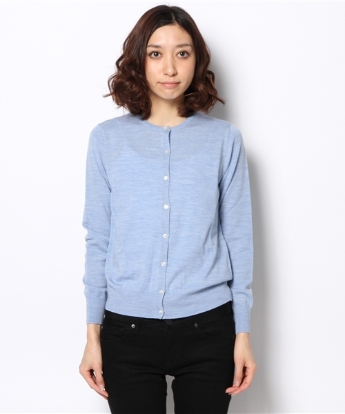BEAMS LIGHTS Women's(ビームスライツ ウィメンズ)の「□BEAMS LIGHTS / ウォッシャブルウール カーディガン(カーディガン/ボレロ・レディース・オフホワイト/ライトグレー/サックスブルー・ONE SIZE)」の8枚目の写真
