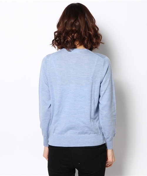 BEAMS LIGHTS Women's(ビームスライツ ウィメンズ)の「□BEAMS LIGHTS / ウォッシャブルウール カーディガン(カーディガン/ボレロ・レディース・オフホワイト/ライトグレー/サックスブルー・ONE SIZE)」の10枚目の写真