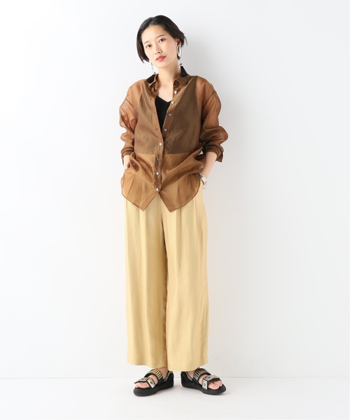 CITYSHOP(シティーショップ)の「カノコジャガードパンツ◆(その他パンツ・レディース・チャコールグレー/イエロー・36/38)」の5枚目の写真