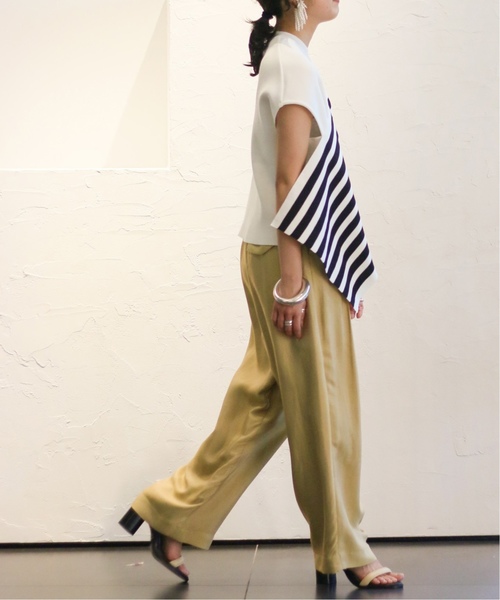 CITYSHOP(シティーショップ)の「カノコジャガードパンツ◆(その他パンツ・レディース・チャコールグレー/イエロー・36/38)」の4枚目の写真
