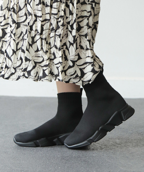 SESTO（セスト）の「厚底スニーカーソックスブーツ（ブーツ・レディース・ブラック/ブラック系その他/ベージュ・38/39/35/36/37）」の21枚目の写真