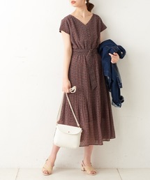 natural couture | カシュクール2WAYプリーツワンピース(ワンピース)