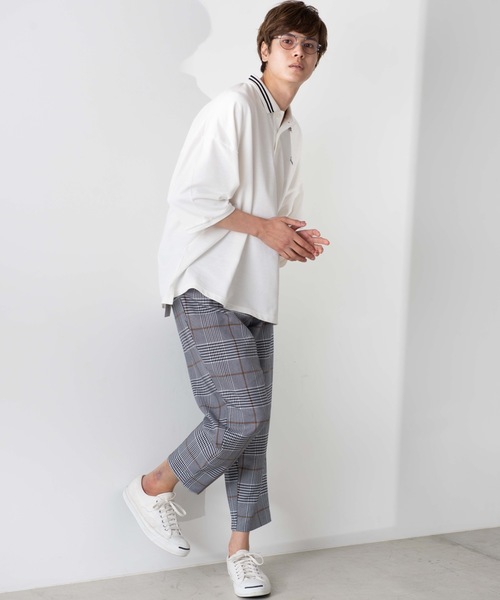 WEGO（ウィゴー）の「WEGO/チェックペグトップアンクルスラックス（スラックス・メンズ・ブラウン系その他2/グレー系その他2/ベージュ系その他2/ブルー系その他2・MEDIUM/LARGE/SMALL）」の19枚目の写真