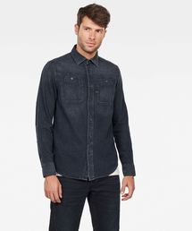 Green G-Star Men/'s Lecite Straight Shirt