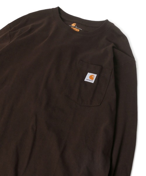 Carhartt(カーハート)の「【carhartt/カーハート】 オーバーサイズ ポケットロングスリーブTシャツ/ロンT/無地T(Tシャツ/カットソー・メンズ・グレー/ブラック/ダークブラウン/ワイン/グリーン/ネイビー/ダークオリーブ/チャコール/グリーン系その他/ブルー系その他・S/M/L/XL)」の4枚目の写真