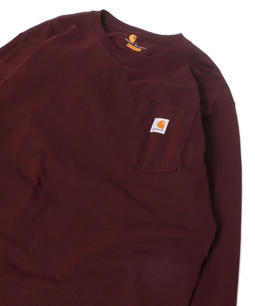 Carhartt(カーハート)の「【carhartt/カーハート】 オーバーサイズ ポケットロングスリーブTシャツ/ロンT/無地T(Tシャツ/カットソー・メンズ・グレー/ブラック/ダークブラウン/ワイン/グリーン/ネイビー/ダークオリーブ/チャコール/グリーン系その他/ブルー系その他・S/M/L/XL)」の10枚目の写真