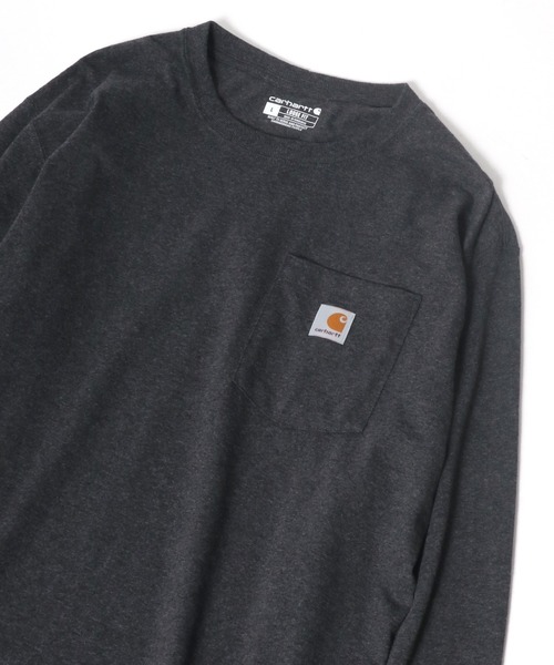 Carhartt(カーハート)の「【carhartt/カーハート】 オーバーサイズ ポケットロングスリーブTシャツ/ロンT/無地T(Tシャツ/カットソー・メンズ・グレー/ブラック/ダークブラウン/ワイン/グリーン/ネイビー/ダークオリーブ/チャコール/グリーン系その他/ブルー系その他・S/M/L/XL)」の3枚目の写真