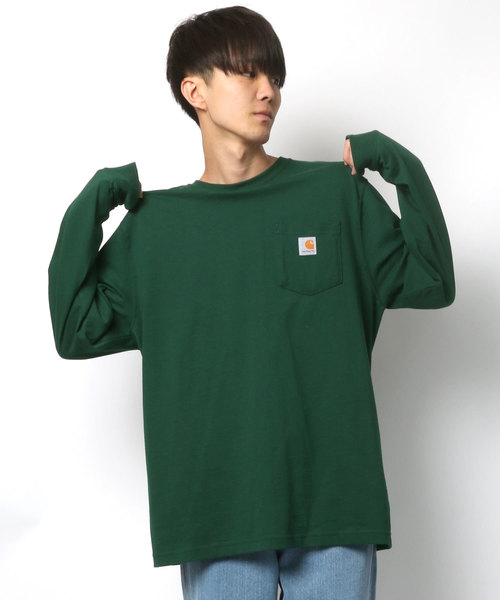 ポケットロングスリーブtシャツ ロンｔ Tシャツ カットソー Carhartt カーハート のファッション Carhartt カーハート オーバーサイズ オーバーサイズ
