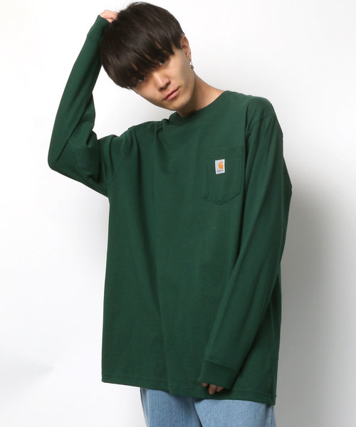 ポケットロングスリーブtシャツ ロンｔ Tシャツ カットソー Carhartt カーハート のファッション Carhartt カーハート オーバーサイズ オーバーサイズ