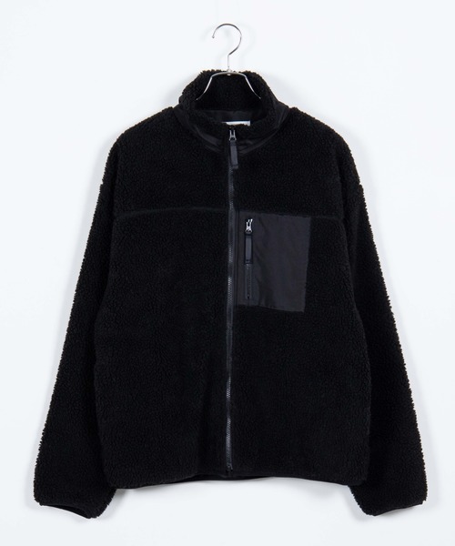 WEGO（ウィゴー）の「WEGO/ボアフリーススタンドブルゾン（ブルゾン・メンズ・オフホワイト/ブラック/パープル/ホワイト・MEDIUM/LARGE/SMALL）」の22枚目の写真