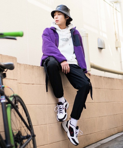 WEGO（ウィゴー）の「WEGO/ボアフリーススタンドブルゾン（ブルゾン・メンズ・オフホワイト/ブラック/パープル/ホワイト・MEDIUM/LARGE/SMALL）」の18枚目の写真