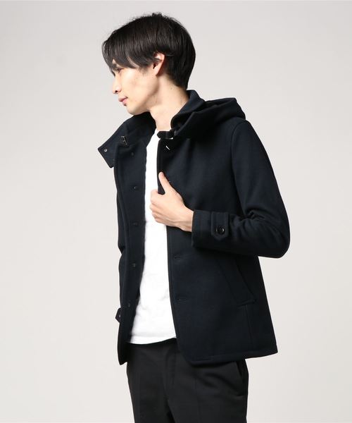 テックカルゼフードマリンコート ピーコート Nano Universe ナノユニバース のファッション ピーコート セール