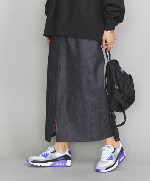 BEAUTY&YOUTH UNITED ARROWS（ビューティーアンドユースユナイテッドアローズ）の「BY デニム5ポケットタイトロングスカートо（デニムスカート・レディース・オフホワイト/ネイビー・MEDIUM/SMALL）」の11枚目の写真