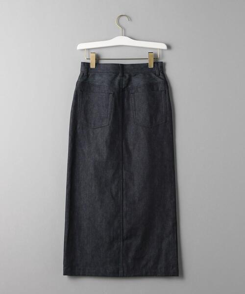 BEAUTY&YOUTH UNITED ARROWS（ビューティーアンドユースユナイテッドアローズ）の「BY デニム5ポケットタイトロングスカートо（デニムスカート・レディース・オフホワイト/ネイビー・MEDIUM/SMALL）」の6枚目の写真