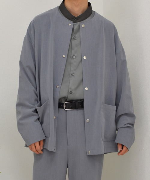 kutir(クティール)の「ルーズバンドカラーシャツ(シャツ/ブラウス・メンズ・チャコールグレー/ライトグレー/カーキ・LARGE/MEDIUM)」の20枚目の写真