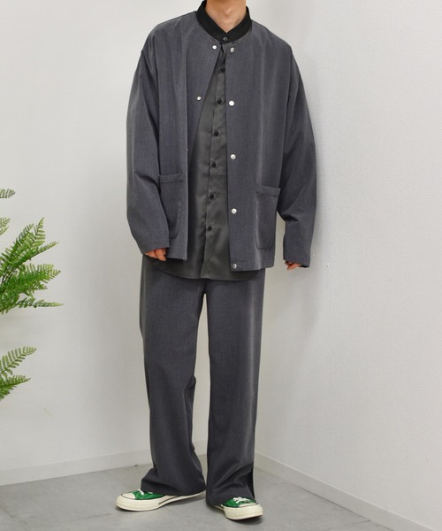 kutir(クティール)の「ルーズバンドカラーシャツ(シャツ/ブラウス・メンズ・チャコールグレー/ライトグレー/カーキ・LARGE/MEDIUM)」の12枚目の写真