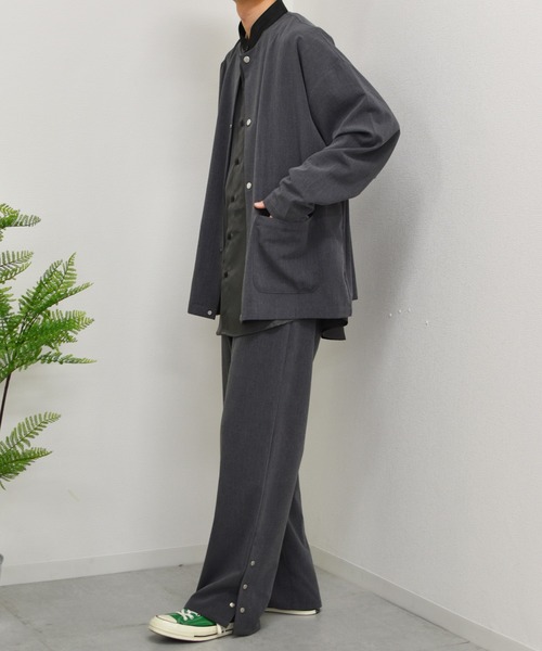 kutir(クティール)の「ルーズバンドカラーシャツ(シャツ/ブラウス・メンズ・チャコールグレー/ライトグレー/カーキ・LARGE/MEDIUM)」の13枚目の写真