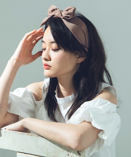 WEGO（ウィゴー）の「WEGO/リボンカチューシャ（カチューシャ・レディース・ブラック/ベージュ・FREE）」の5枚目の写真