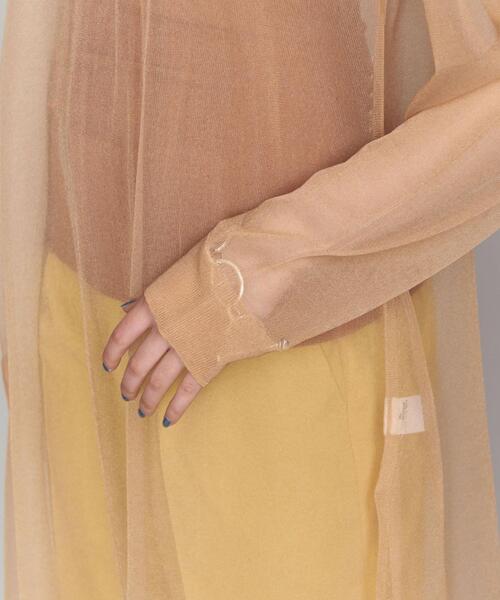 BEAUTY&YOUTH UNITED ARROWS（ビューティーアンドユースユナイテッドアローズ）の「BY シアーニットワンピースо（ワンピース・レディース・ベージュ/ブラック・FREE）」の4枚目の写真