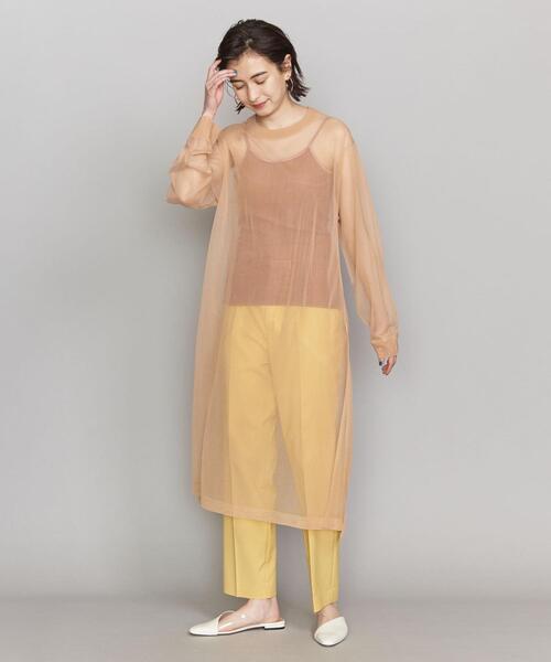 BEAUTY&YOUTH UNITED ARROWS（ビューティーアンドユースユナイテッドアローズ）の「BY シアーニットワンピースо（ワンピース・レディース・ベージュ/ブラック・FREE）」の7枚目の写真