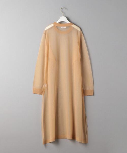 BEAUTY&YOUTH UNITED ARROWS（ビューティーアンドユースユナイテッドアローズ）の「BY シアーニットワンピースо（ワンピース・レディース・ベージュ/ブラック・FREE）」の18枚目の写真