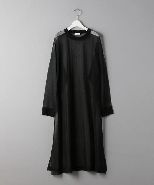 BEAUTY&YOUTH UNITED ARROWS（ビューティーアンドユースユナイテッドアローズ）の「BY シアーニットワンピースо（ワンピース・レディース・ベージュ/ブラック・FREE）」の16枚目の写真