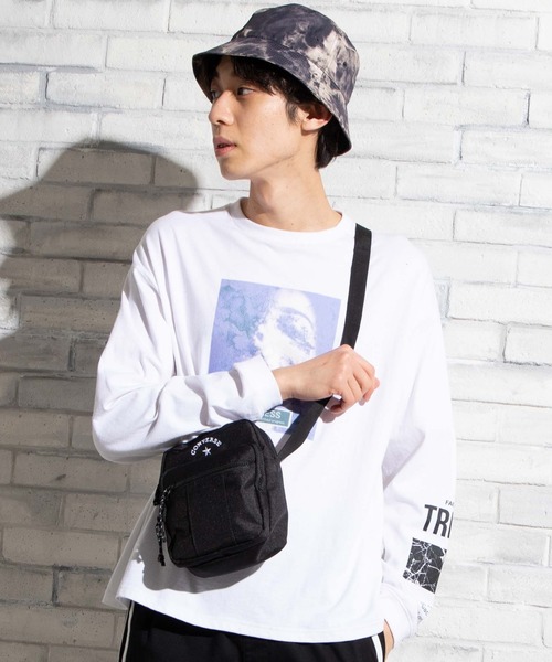 CONVERSE(コンバース)の「∴WEGO/CONVERSE 別注アーチロゴショルダー(ショルダーバッグ・メンズ・ホワイト/ベージュ/ブラック・FREE)」の2枚目の写真