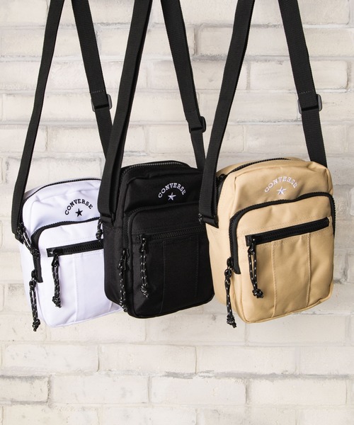 CONVERSE(コンバース)の「∴WEGO/CONVERSE 別注アーチロゴショルダー(ショルダーバッグ・メンズ・ホワイト/ベージュ/ブラック・FREE)」の9枚目の写真