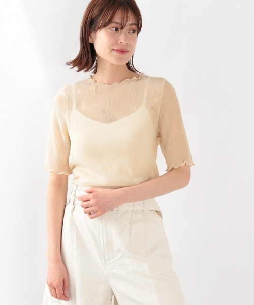 LOWRYS FARM(ローリーズファーム)の「シアープリーツプルオーバー5S 886381(Tシャツ/カットソー・レディース・ベージュ/ブラック/アイボリー/グレー/ブラウン・FREE)」の16枚目の写真